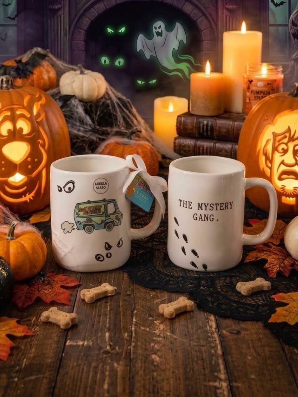 Scooby Doo Rae Dunn Mystery Gang White Ceramic Mug